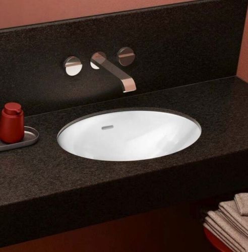 Раковина из сантехнического фарфора Villeroy Boch Loop&Friends 4A540001 50х30 встраиваемая цвет белый без отверстий под смеситель