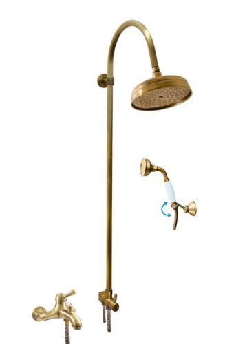Смеситель для ванны и душа RavSlezak LABE L454.5/3SM настенный бронза