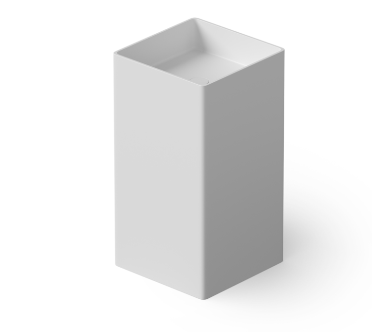 Раковина из искусственного камня Dea Design Pedestal Basin DD2017 450 18 50х50 напольная цвет белый без отверстий под смеситель