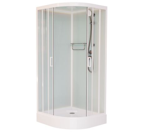 Душевая кабина Frank 420420 120х120 четверть круга с крышей ориентация универсальная