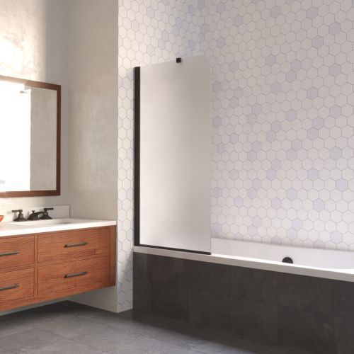 Душевая шторка на ванну Vegas-Glass EV LUX ST EV LUX ST 76 02М 10 L 75х150 стекло матовое профиль черный ориентация левая