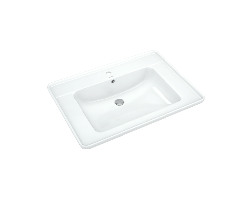 Раковина из сантехнического фарфора Kirovit Дуглас Вн Крв65 80х50 накладная цвет белый