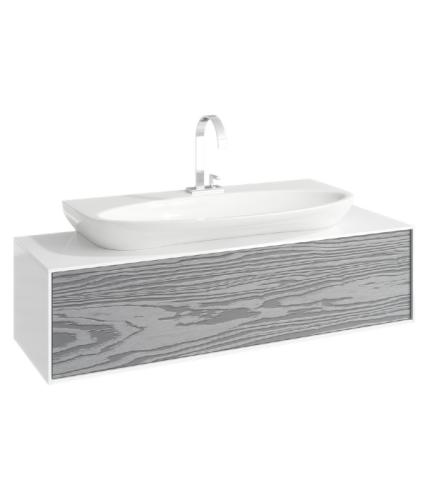 Тумба под раковину Aqwella Y GEN0112MG 120х40 подвесная цвет серый/белый
