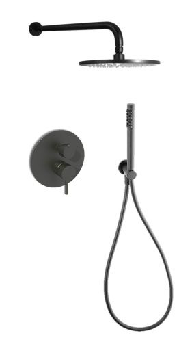 Душевая система Paffoni Light KITLIG018NOKING встраиваемая в стену цвет черный