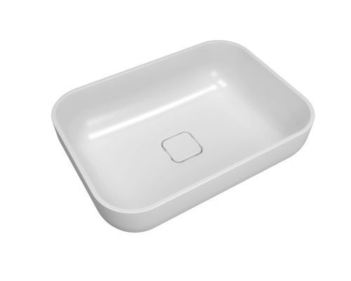 Раковина из искусственного камня Florentina Наоми 5540 10.330.00550.001 60х40 накладная цвет белый без отверстий под смеситель