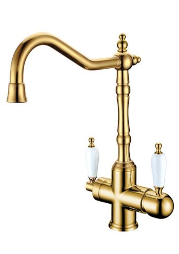 Смеситель для кухни Boheme Kitchen 112 на мойку золото