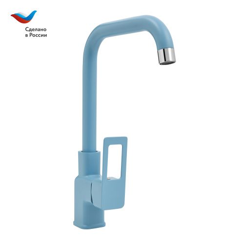 Смеситель для кухни Славен Коттедж СЛ-ОД-Д91 на мойку синий