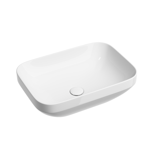 Раковина из сантехнического фарфора Ceramica Nova ELEMENT CN6055 50х40 накладная цвет белый без отверстий под смеситель