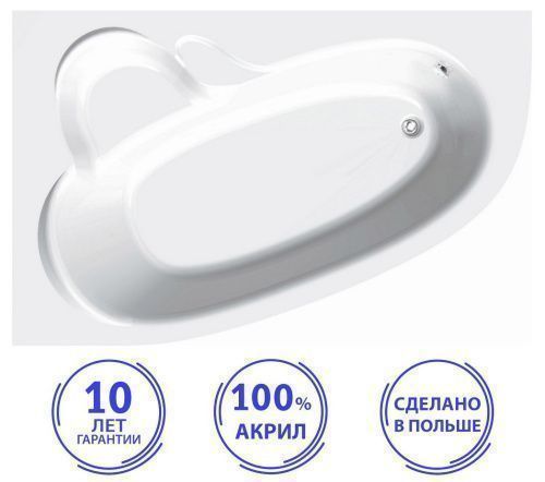 Ванна акриловая C-Bath CBA00104L 170х110 угловая асимметричная