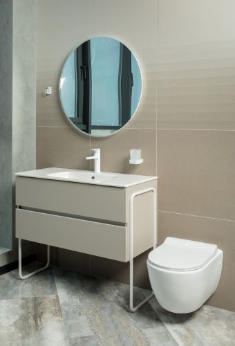 Тумба под раковину Armadi Art Vallessi 837-100-GS 100х50 напольная цвет серый