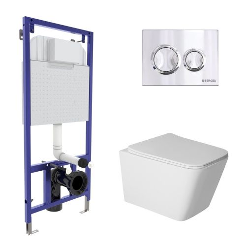 Комплект унитаз с инталляцией и клавишей смыва Berges NOVUM 043403