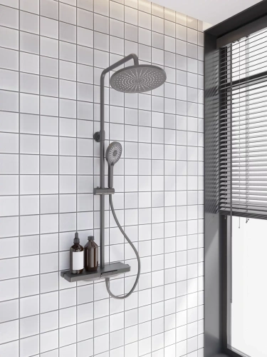 Душевая стойка Veconi ENNA EN-200-GR-C4 настенная цвет серый