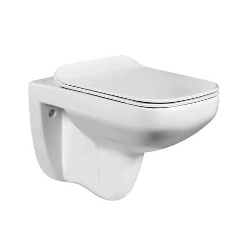 Унитаз подвесной WesnaArt Kubus 203-KUB13 белый с сиденьем микролифт безободковый каскадный смыв