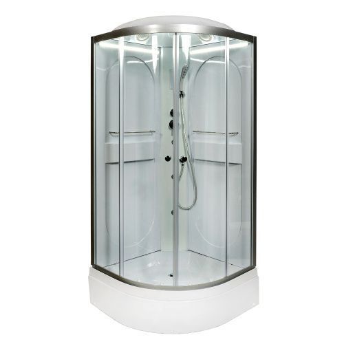 Душевая кабина AvaCan L510LED+GM 100х100 четверть круга с крышей ориентация универсальная