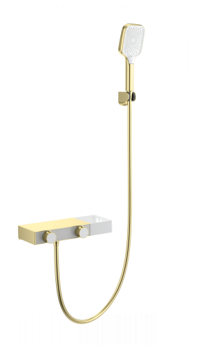 Смеситель для ванны Wonzon & Woghand WW-B2551-BG настенный золото с термостатом