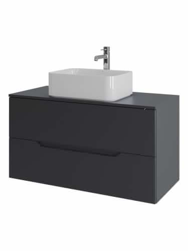 Тумба с раковиной Orange Line Li-100TugMDF+B02-460W 100х50 цвет серый