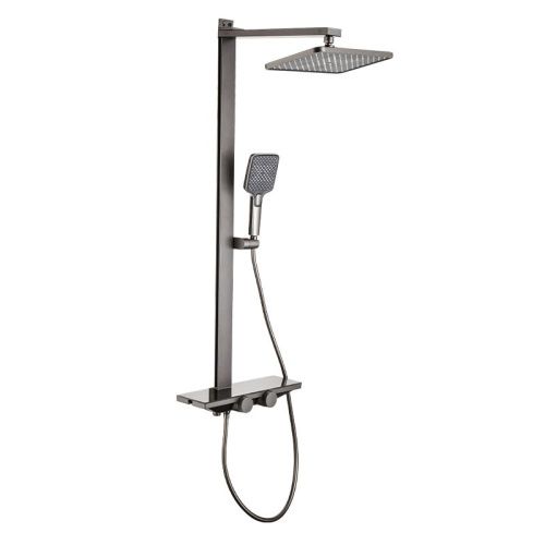 Душевая стойка Fmark FS45Q-03 настенная цвет серый