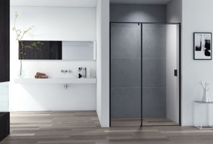 Душевая дверь Cezares URBAN URBAN-B-12-150-C-NERO 150х195 стекло прозрачное профиль черный