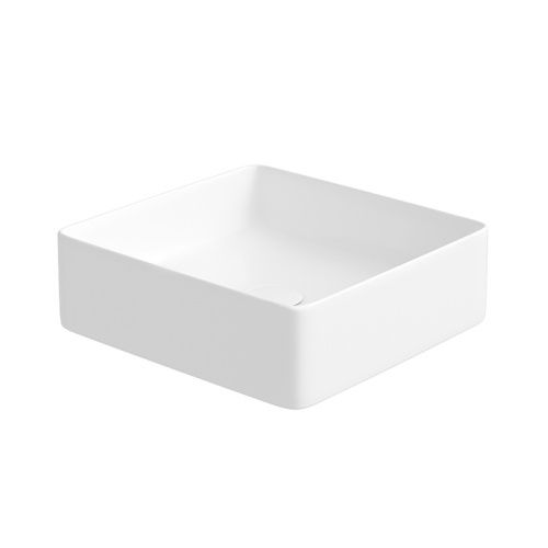 Раковина из сантехнического фарфора Iddis Slide SLIWM01i27 40х40 накладная цвет белый без отверстий под смеситель