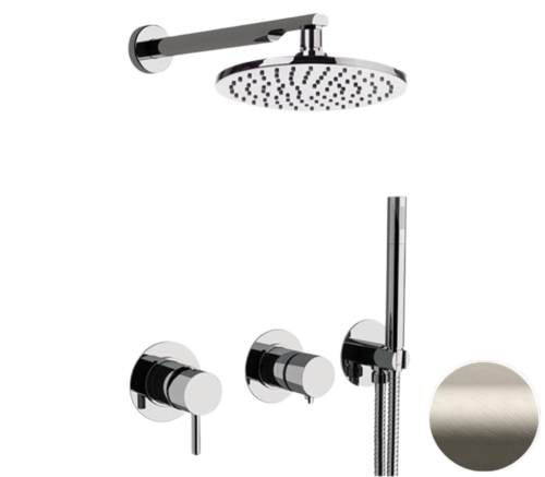 Душевая система Remer X Style X96S02OXV встраиваемая в стену цвет нержавеющая сталь