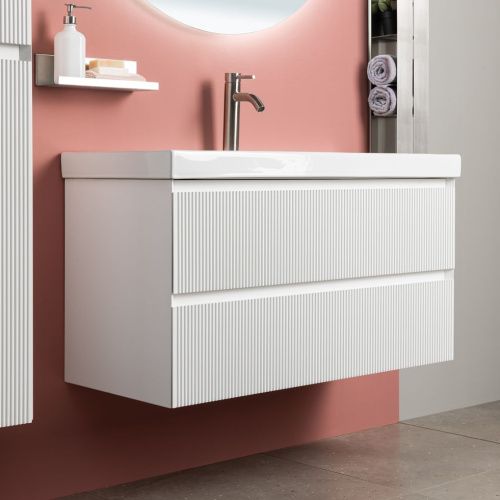 Тумба под раковину Aquanet Альтера 00337155 70х50 подвесная цвет белый