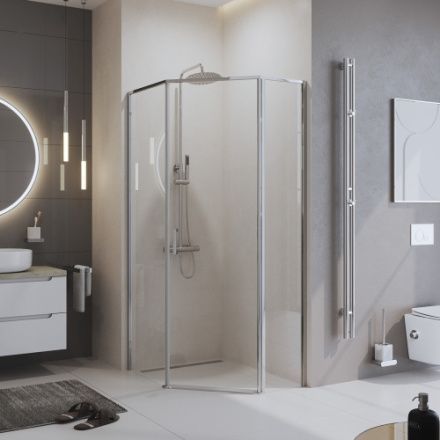 Душевой уголок BelBagno UNO-195 UNO-195-PH-1-100/80-C-Cr 100х80 стекло прозрачное профиль хром без поддона