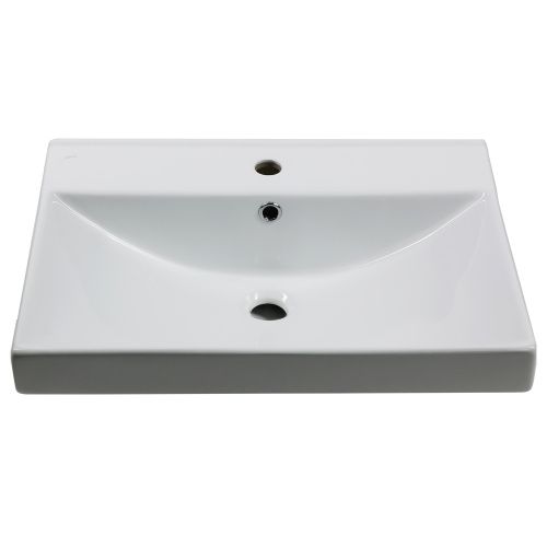 Раковина из сантехнического фарфора Melana 8056A-805 60х50 встраиваемая цвет белый 1 отверстие под смеситель