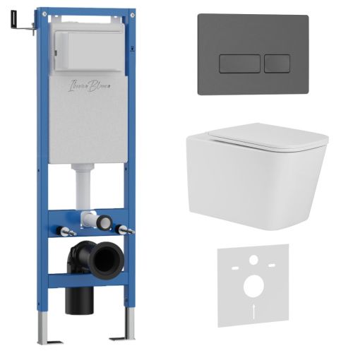Комплект унитаз с инталляцией и клавишей смыва Iberica Blanca TOLEDO ALTO IB.001M.TLA.231.218