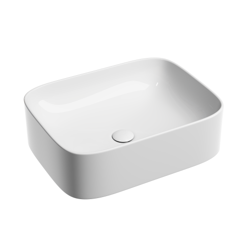 Раковина из сантехнического фарфора Ceramica Nova ELEMENT CN6052 50х40 накладная цвет белый без отверстий под смеситель