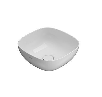 Раковина керамическая Globo T-EDGE B6Q38BI 40х40 накладная цвет белый без отверстий под смеситель