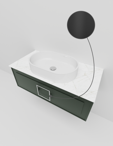 Тумба со столешницей La Fenice CUBO NFNC-01-CUB-G-100-3-GG 100х50 подвесная цвет синий/серый