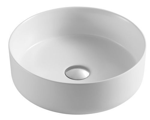 Раковина из сантехнического фаянса Azario AZ-3134-MW 40х40 накладная цвет белый без отверстий под смеситель