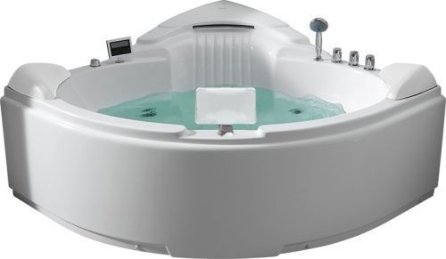 Ванна акриловая гидромассажная Gemy G9082 O 150х150 угловая четверть круга с каркасом