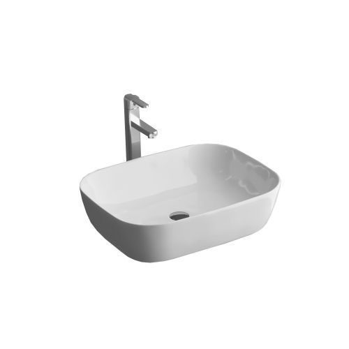 Раковина из сантехнического фаянса Grossman Style GR-3020 50х40 накладная цвет белый без отверстий под смеситель