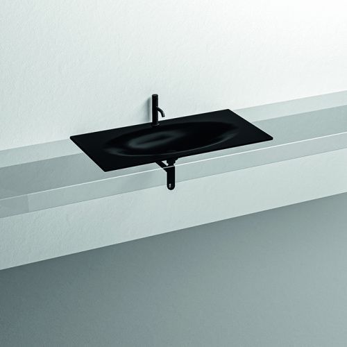 Раковина керамическая Kerasan Shape 547031*1 100 см встраиваемая цвет черный 1 отверстие под смеситель