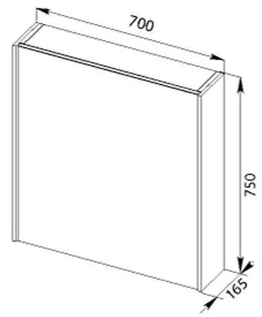 Зеркало-шкаф Aquanet Латина 00179997 70х80 подвесной цвет белый - фото 5