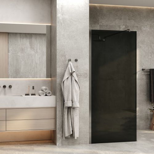 Душевая перегородка Wasserkraft Rur 30W 30W40-TG 120х200 стекло тонированное профиль хром