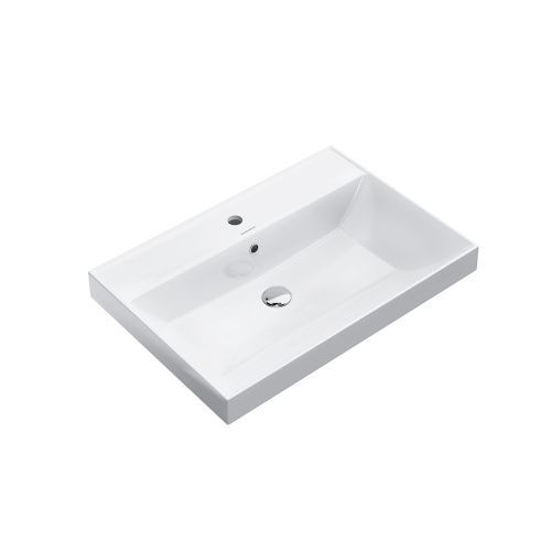 Раковина керамическая Kerama Marazzi CUBO CU.wb.70 70х50 подвесная цвет белый 1 отверстие под смеситель