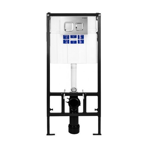 Инсталляция Bettoserb Sava Fix Slim SET40006487 с клавишей смыва черный матовый + хром глянец квадр. SMART