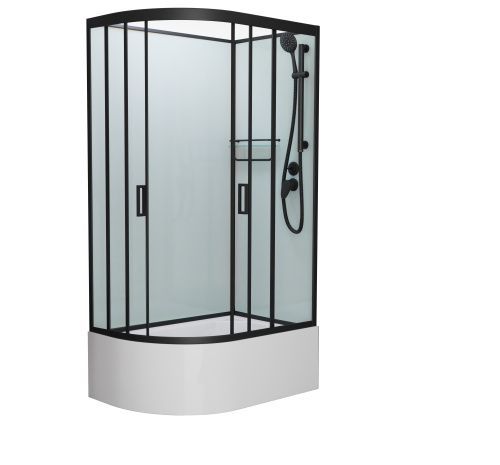 Душевая кабина Frank 154009 120х80 асимметричная без крыши ориентация правая