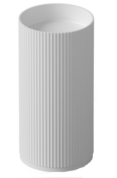 Раковина из искусственного камня Dea Design Pedestal Basin DD2803 450 18 50х50 напольная цвет белый без отверстий под смеситель