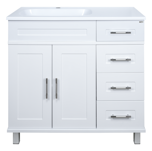 Тумба под раковину Misty Купер П-Куп01090-0124ЯЛ 90х40 напольная цвет белый