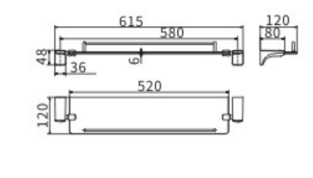 Полка CeramaLux Monelli 70011 - фото 2