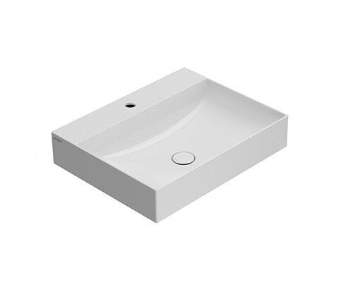 Раковина керамическая Globo T-EDGE B6R51BI 50х50 накладная цвет белый 1 отверстие под смеситель