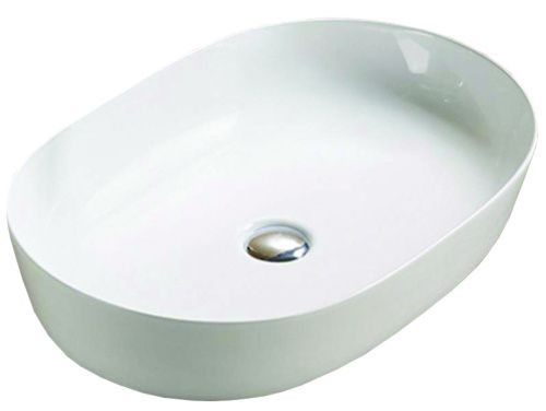 Раковина из сантехнического фаянса Azario AZ-2143P SP 60х40 накладная цвет белый без отверстий под смеситель