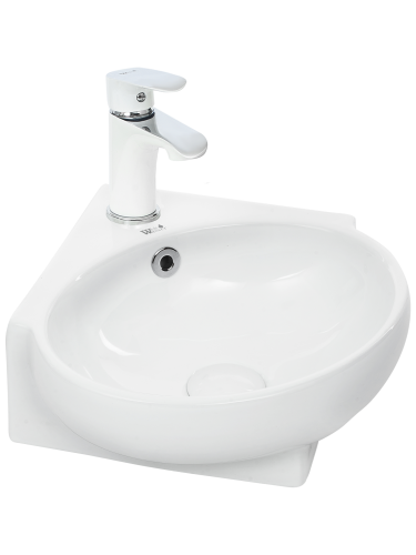 Раковина из сантехнического фаянса WeltWasser WW SK 10000003871 40х40 подвесная цвет белый 1 отверстие под смеситель