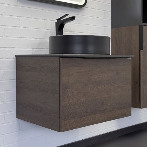 Тумба с раковиной Comforty Портленд 00-00013793CF 60х50 подвесная цвет коричневый