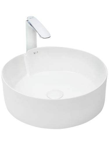 Раковина из сантехнического фаянса WeltWasser WW SK 10000004570 40 см накладная цвет белый без отверстий под смеситель