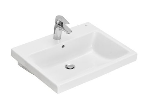 Раковина из сантехнического фарфора Roca GAP PLUS 7.3270.M.100.4 60х50 накладная цвет белый 1 отверстие под смеситель