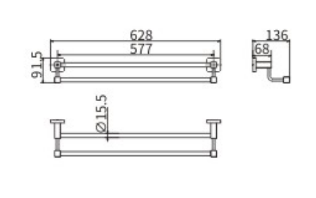 Полка CeramaLux Quadro 61911 - фото 2